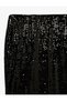 Slim Slit Detail Sequin-Paillette Midi Pencil Skirt - 7