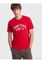 Peak New Season Red Crew Neck Cotton T-Shirt for Men.