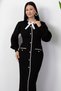 Bicycle collar button detail bow knit dress pl1430 - 2