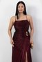 Strapless collar rope strap gown evening dress drp7011 - 2