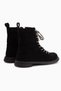 Florine Black Suede Double-Laced Women's Boots. - 5