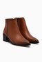 Mita Genuine Leather Brown Heeled Women's Boots - 3