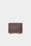Brown Genuine Leather Fold-Over Credit Card Holder - GRD260411WT618 - 2