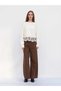 New season women's knit blouse with lace details and a round neckline 190869.