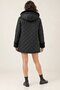 Women's Black Hooded Fur-Trimmed Quilted Jacket with Zip Detail HZL28W-BD5197 - 2
