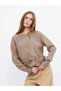 New season women's knit blouse with bicycle neckline and lace details 190869 - 7