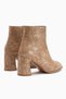 Marion Nude Crocodile Patterned Heeled Women's Boots - 6
