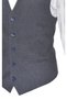 Men's V-Neck Vest Navy Blue Eyelet Pattern 56112 - 3