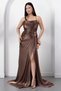 Strapless collar rope strap gown evening dress drp7011 - 5