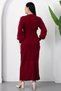 Bicycle collar button detail bow knit dress pl1430 - 6
