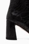 Marion Black Crocodile-Patterned Heeled Women's Boots. - 6