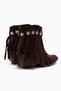 Rodeo Coffee Suede Tassel Thick-Heeled Women's Western Boots - 6