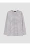 Peak New Season Ecru Striped Women's Tunic with a Bicycle Collar. - 5