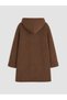 Peak New Season Brown Hooded Women's Curly Coat - 7
