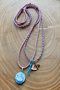 Set of 2 Enamel Swan and Gold-Plated Adjustable Rope Necklaces. - 2