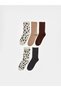 Women's Leopard Print Ankle Socks, Pack of 5 (W6) - 2