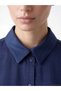 Peak New Season Navy Blue Loose Fit Satin Women's Shirt. - 3