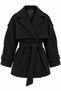 New Season Belted Double-Breasted Collar Midi Oversize Cashmere Coat