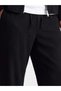Peak New Season Black Men's Textured Pants with Elastic Waistband. - 3