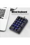 لوحة مفاتيح رقمية USB، لوحة مفاتيح رقمية صغيرة محمولة، 21 مفتاحًا، إضاءة خلفية LED، أغطية مفاتيح متدرجة، لا تتلاشى الألوان. - 3