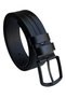 Black Genuine Leather with a Striped Pattern, 4 Cm. Wide Sports Belt // Xd-400-42-St