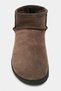 Maran Desert Dark Beige Suede Leather Women's Boots with Thin Sole and Fur Lining. - 5