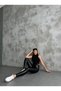 Leather Inside Velvet Slim High Leggings - 6