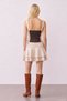 Women's Coffee-Colored Blouse with Detailed Straps. - 4