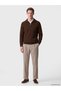 Peak New Season Brown High Collar Men's Knitwear Sweater - 3