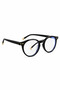 Blue Light Blocking Black Frame Glasses with Gold Accents, Suitable for Optical Lenses. - 7