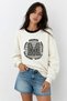 Women's Ecru Embroidered Sweatshirt - 4