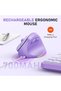 فأرة مريحة، فأرة لاسلكية عمودية بإضاءة خلفية RGB، قابلة لإعادة الشحن، تدعم تقنية البلوتوث (5.2 + 3). - 7