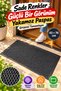 Yakamoz 43X76 Black and Gray Patterned Doormat, Rectangular Framed Entrance Mat for Home Use. - 6