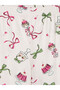 Peak New Season Ecru Shirt Collar Patterned Women's Pajama Set - 7
