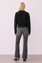 Women's Black Wrap-Neck Knit Sweater & Cardigan with Button Details. - 4
