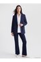 Peak New Season Navy Blue High-Waisted Wide-Leg Women's Pants.