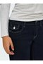Women's Navy Blue Onllılo Regular Wide Leg Jeans. - 5
