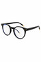 Blue Light Blocking Black Frame Glasses with Gold Accents, Suitable for Optical Lenses. - 6