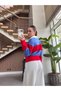 Polo Collar Wool Textured Striped Knitwear - 3