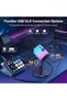 ميكروفون ألعاب XLR/USB مع برنامج، ميكروفون ديناميكي للكمبيوتر مع إضاءة RGB للبث المباشر والبودكاست - 6