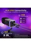 ميكروفون ألعاب XLR/USB للكمبيوتر، ميكروفون ديناميكي للكمبيوتر مخصص للبث المباشر والبودكاست، مع إضاءة RGB، وخاصية كتم الصوت. - 5
