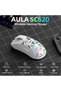 فأرة ألعاب لاسلكية Aula SC620، تدعم ثلاثة أنماط اتصال: 2.4 جيجاهرتز/USB-C/بلوتوث 5.3، مع دقة 12000 نقطة في البوصة، قابلة للبرمجة. - 2