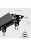 14ft Black Double Rail Curtain Track System - Silent Rollers for Smooth Operation, Perfect for RVs, - 2