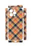 iPhone 14 Pro Max Vorian Camera Protective Case, Orange and Navy Blue Plaid. - 2