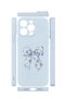 iPhone 15 Pro Max Vorian Camera Protective Case with Blue Toile Print and Bow Detail. - 2