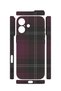 iPhone 16 Plus Vorian Camera Protective Case, Plum Black Plaid. - 2