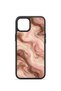 غطاء هاتف iPhone 15 Vorian Black Hole، بتصميم رخامي باللونين الوردي والبني. - 2