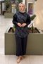 Shawl Patterned Hooded Jacket and Pants Set - 2