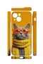 iPhone 14 Vorian Mika Camera Protective Case, Yellow Scarf Cat Design. - 2