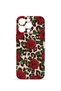 iPhone 15 Pro Vorian Camera Protective Case with Rose and Leopard Print.